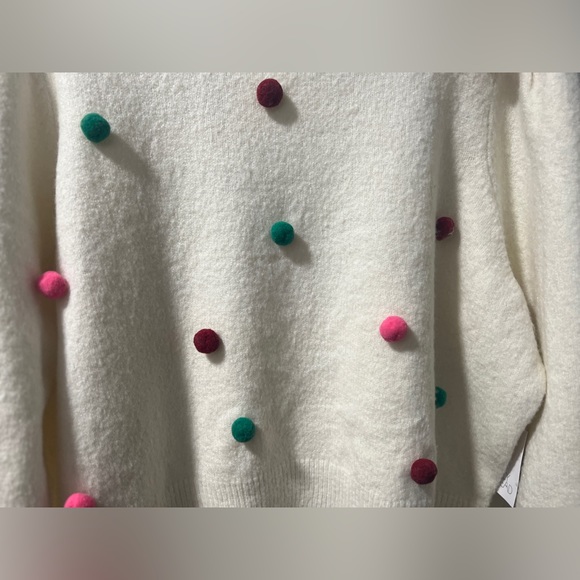 DAILY THREAD. Cream Pom Pom Sweater. Women’s XL NWT - Picture 6 of 6